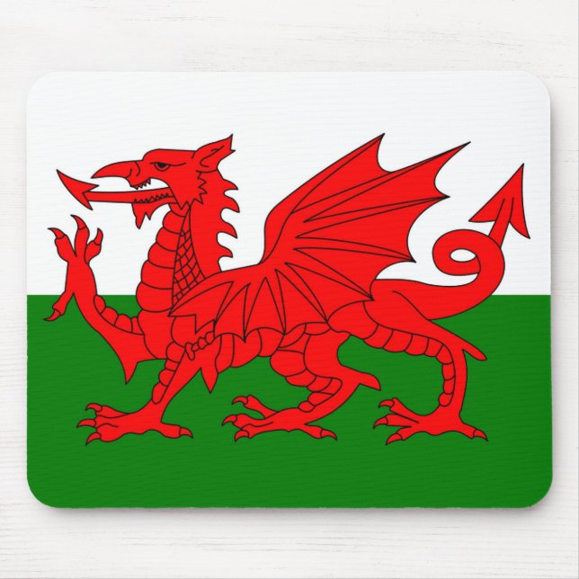  Wales flag Welsh red dragon Mouse Mat (Front)