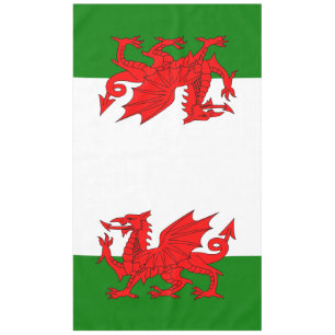 Wales flag Welsh red dragon Tablecloth