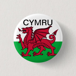 Wales Flag World Cup 2022 Red dragon Cymru  3 Cm Round Badge