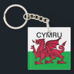 Wales Flag World Cup 2022 Red dragon Cymru Key Ring<br><div class="desc">Wales flag. World cup 2022 Qatar. Wales keychain United Kingdom. Patriotic flag. Gift for him.</div>