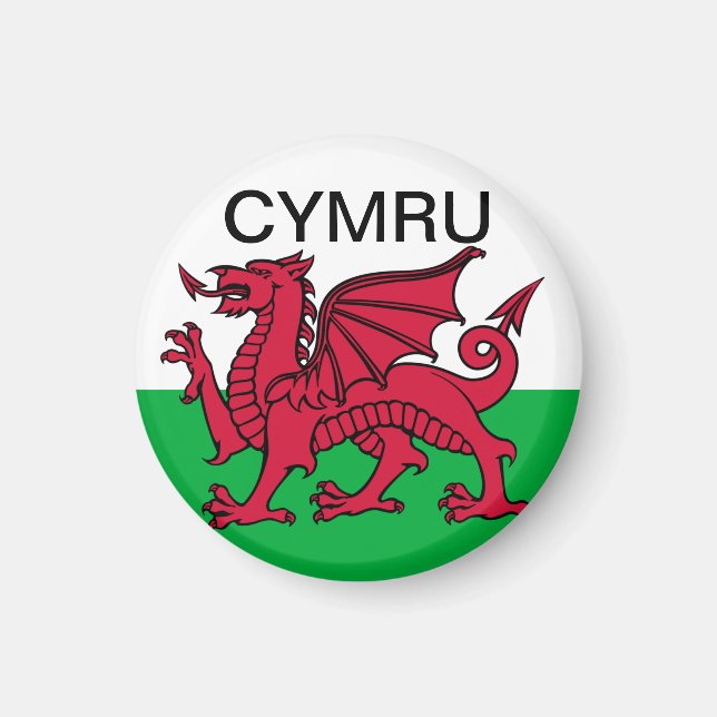 Wales Flag World Cup 2022 Red dragon Cymru  Magnet (Front)