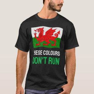 Wales Football Dragons Welsh Flag Colours Don't Ru T-Shirt