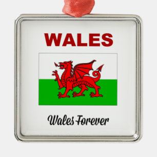 Wales Forever Metal Tree Decoration