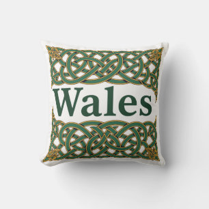 Wales Heraldic Celtic Knotwork Cushion
