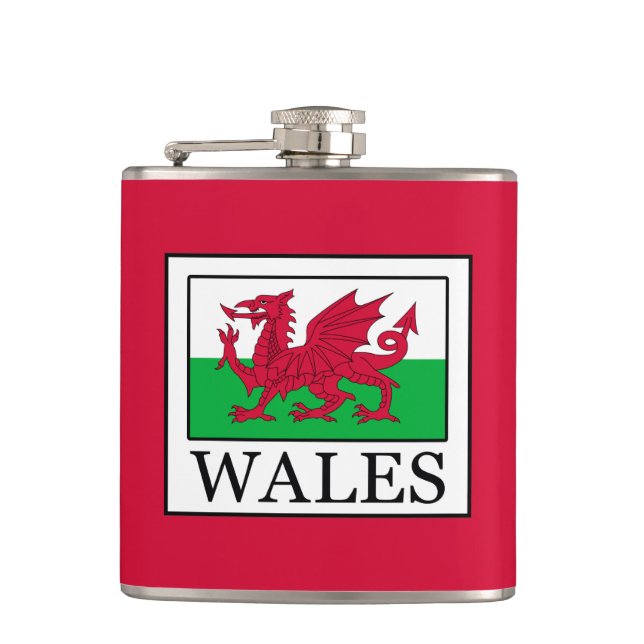 Wales Hip Flask (Front)
