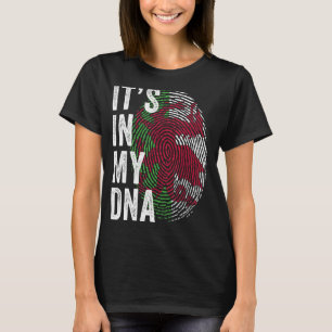 Wales It's In My DNA Cute Welsh Fingerprint Welsh T-Shirt