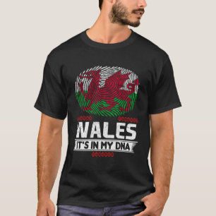 Wales It'S In My Dna Wales Flag T-Shirt