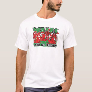Wales Land of Rugby, Welsh Dragons T-Shirt