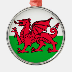 Wales Metal Tree Decoration