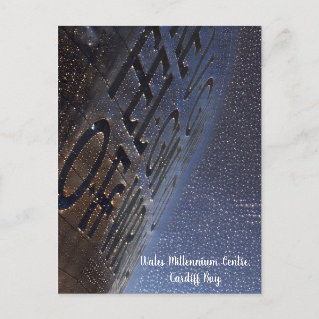 Wales Millennium Centre Starry Effect Postcard (Front)
