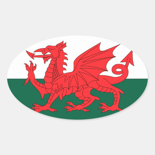 Wales Oval Sticker (Front)