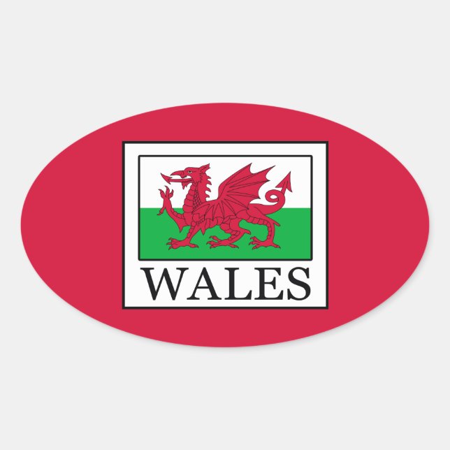 Wales Oval Sticker (Front)