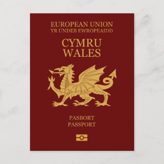 Wales passport postcard