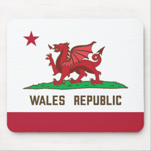 Wales Republic Dragon Flag Welsh Pride Mouse Mat