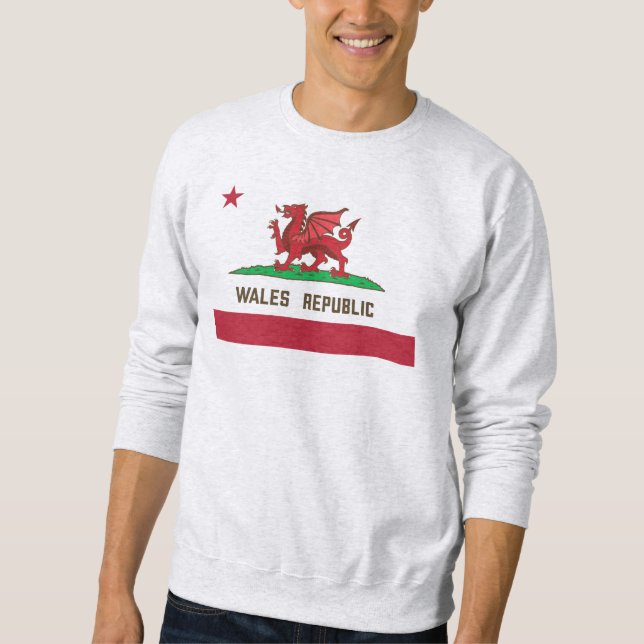 Wales Republic Dragon Flag Welsh Pride Sweatshirt (Front)