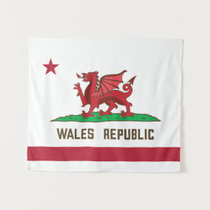 Wales Republic Dragon Flag Welsh Pride Tapestry