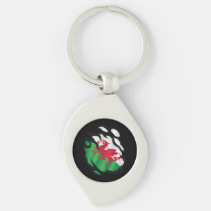 Wales Ripped Flag Key Ring
