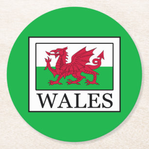 Wales Round Paper Coaster