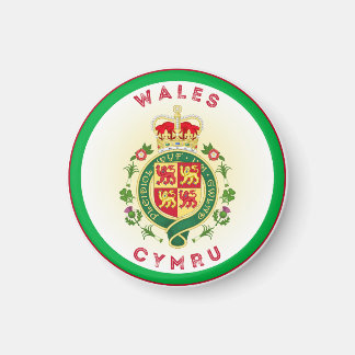 Wales Royal Badge Circle Shape Magnet