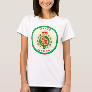 Wales Royal Badge Circle Shape T-Shirt