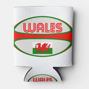 Wales Rugby Ball Can Cooler