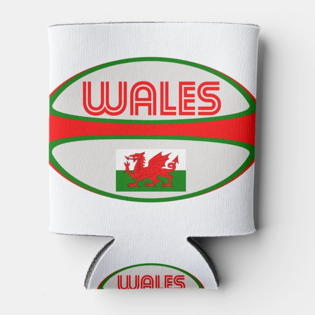 Wales Rugby Ball Can Cooler (Front)