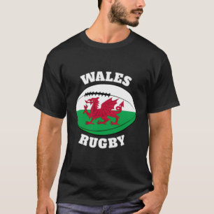 Wales Rugby Ball Union Flag Welsh Rugby Fans 2020 T-Shirt