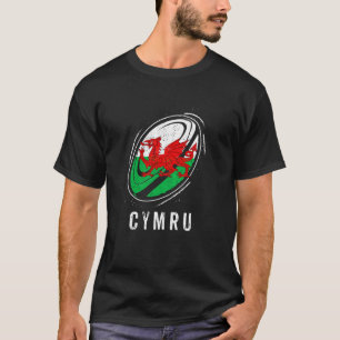 Wales Rugby Fan Get Rugby Ball with Cymru A Cool W T-Shirt