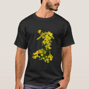Wales, Saint Davids Day, Daffodil Grunge T-Shirt