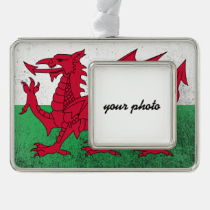 Wales Silver Plated Framed Ornament
