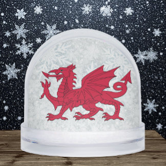 Wales Snow Globe, Welsh Flag, Dragon / Cymru Snowglobe