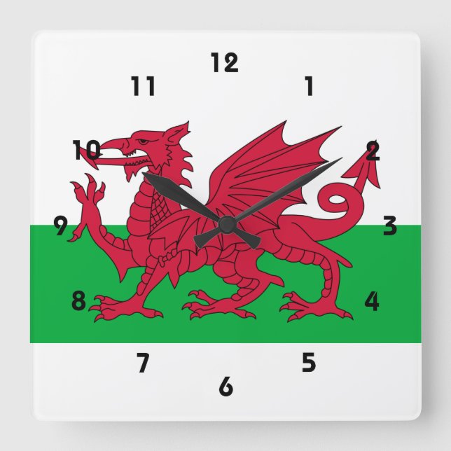 wales square wall clock (Front)