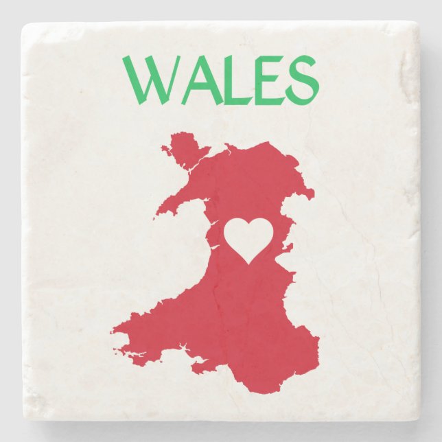 Wales Stone Coaster (Front)