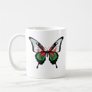 Wales Swallowtail Butterfly Flag Sticker Coffee Mug