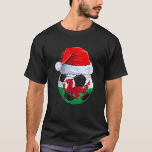 Wales Team Player Football Ball World Soccer Santa T-Shirt