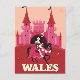 Wales travel poster. postcard