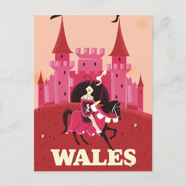 Wales travel poster. postcard (Front)