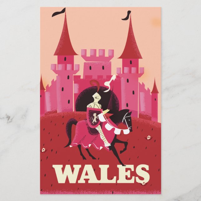Wales travel poster. stationery (Front)