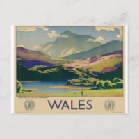 Wales UK Vintage Travel Postcard