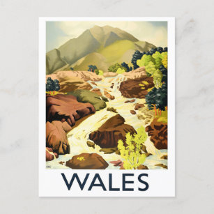 Wales vintage travel Postcard