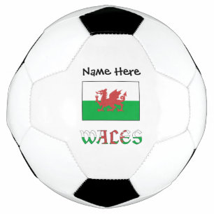 Wales Welsh Flag Personalised Name Football