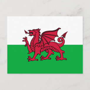 Wales -Welsh Flag Postcard
