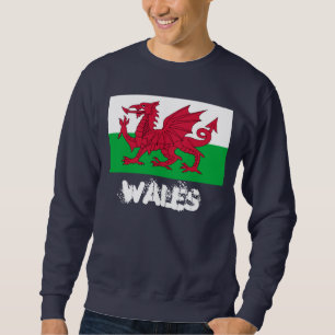 Wales with Welsh flag Sweatshirt