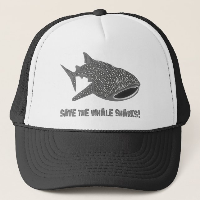 walhai wal hai whale shark animal t-shirt scuba trucker hat (Front)