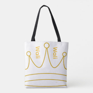 Wali in gold letters leggings tote bag