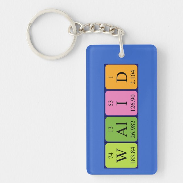 Walid periodic table name keyring (Front)