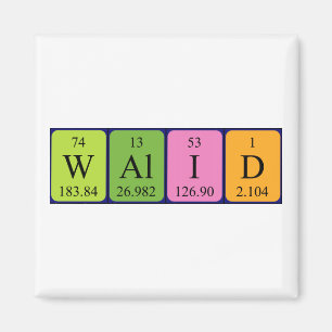 Walid periodic table name magnet