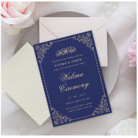 Walima Ceremony Blue Islamic Muslim Wedding