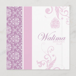 Walima Invitation - Pink- Islamic Wedding