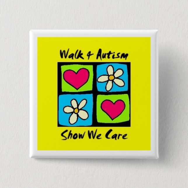 Walk 4 Autism square badge (Front)